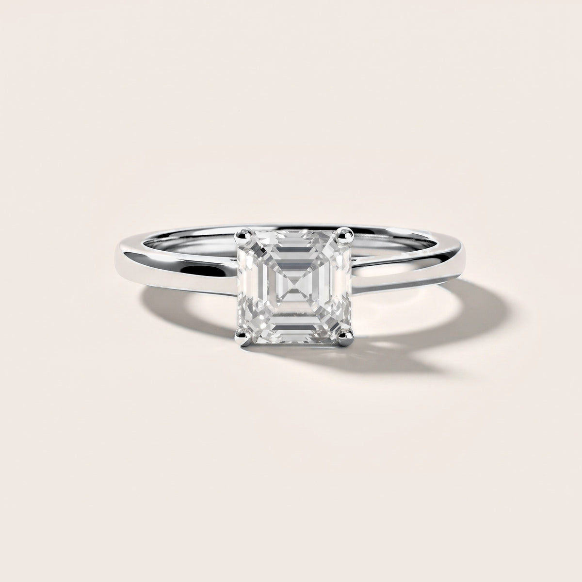 Iris Vintage Asscher Diamond Engagement Ring in Silver [studio-metal-20261024]