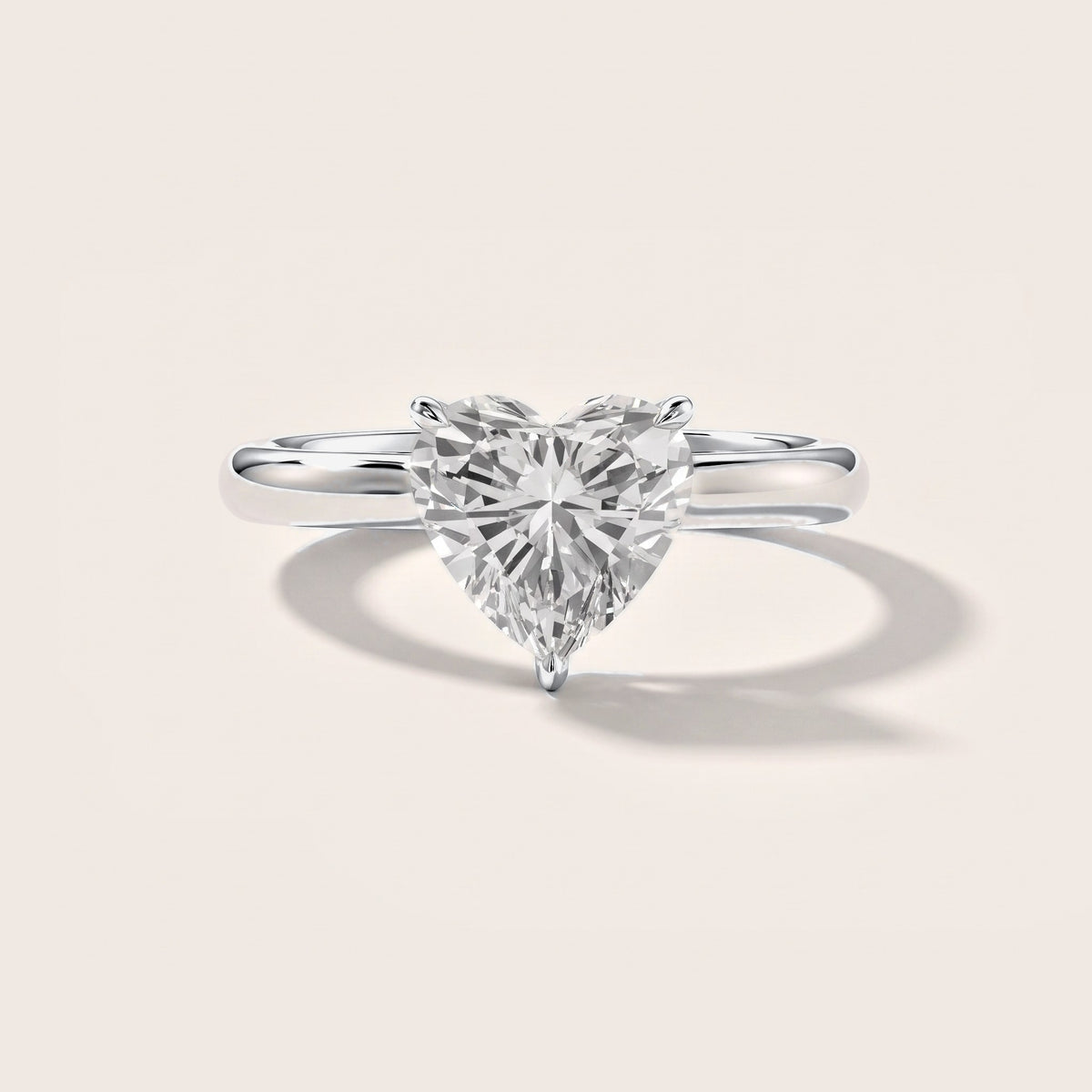 Evie Solitaire Six-Prong Heart Diamond Engagement Ring in White Gold [studio-metal-20261024]