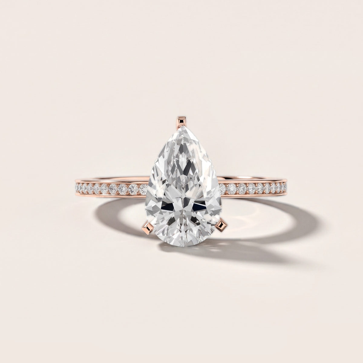 Naia Hidden Halo Pear Diamond Engagement Ring in Rose Gold [studio-metal-20261024]