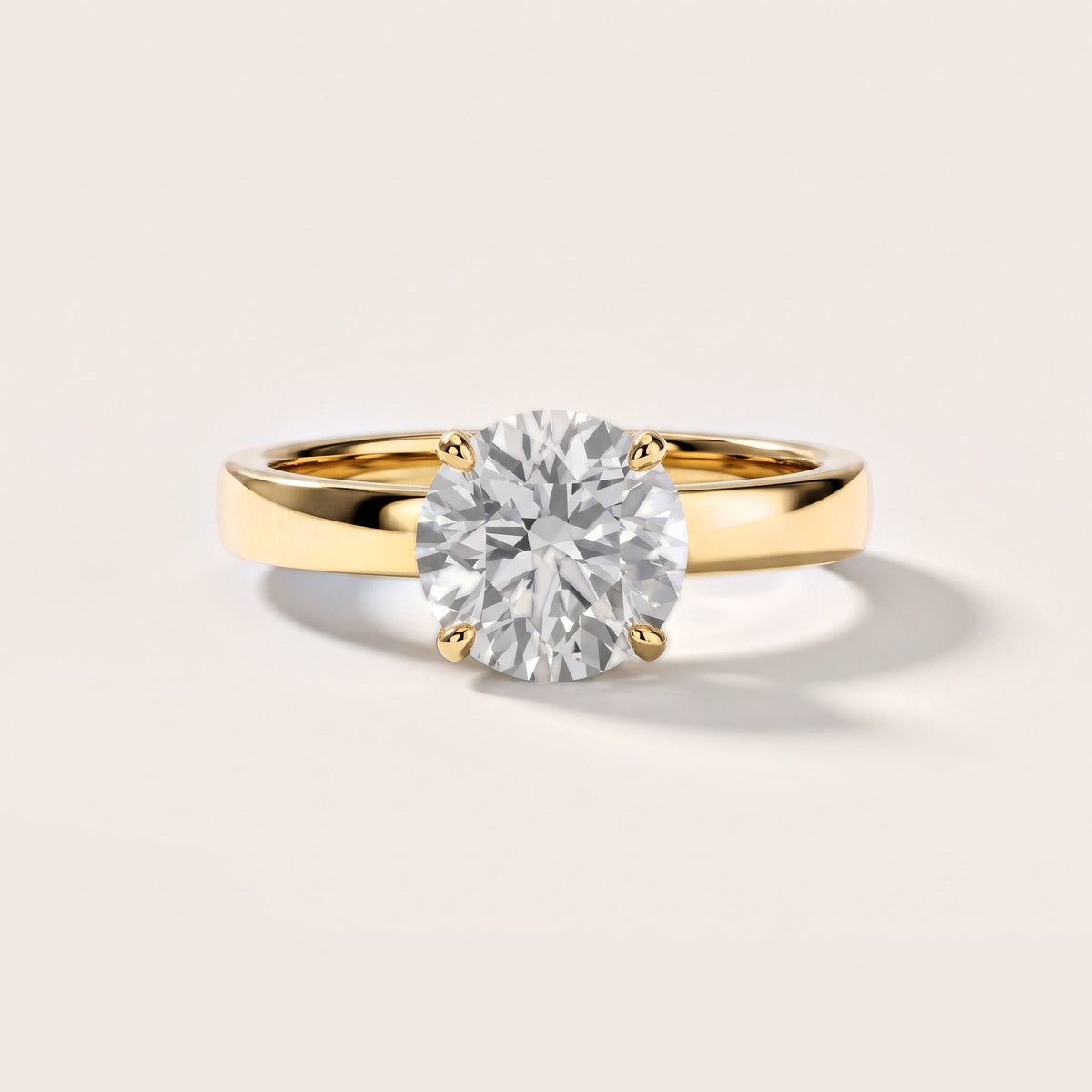 Lara Hidden Halo Round Diamond Engagement Ring in Yellow Gold [studio-metal-20261024]