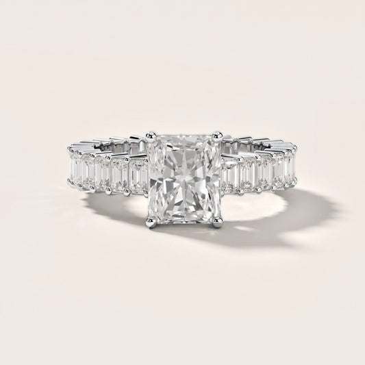 Mallory Shared Prong Radiant Diamond Engagement Ring in Platinum [studio-metal-20261024]