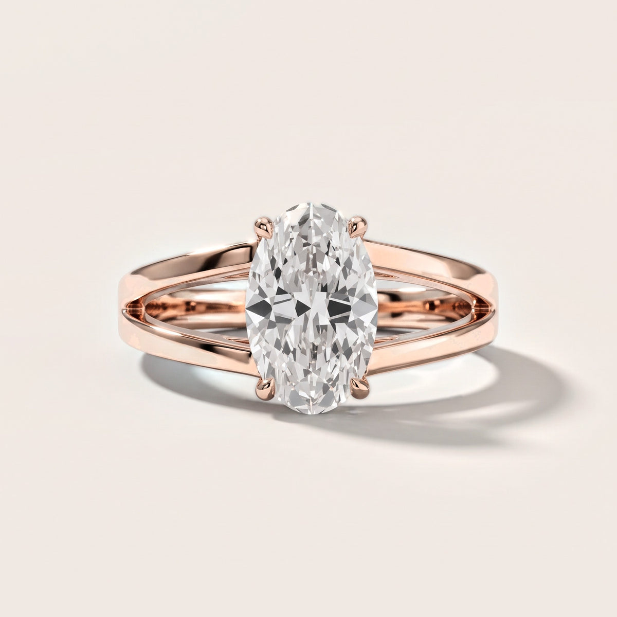 Giselle Solitaire Split Shank Oval Diamond Engagement Ring in Rose Gold [studio-metal-20261024]