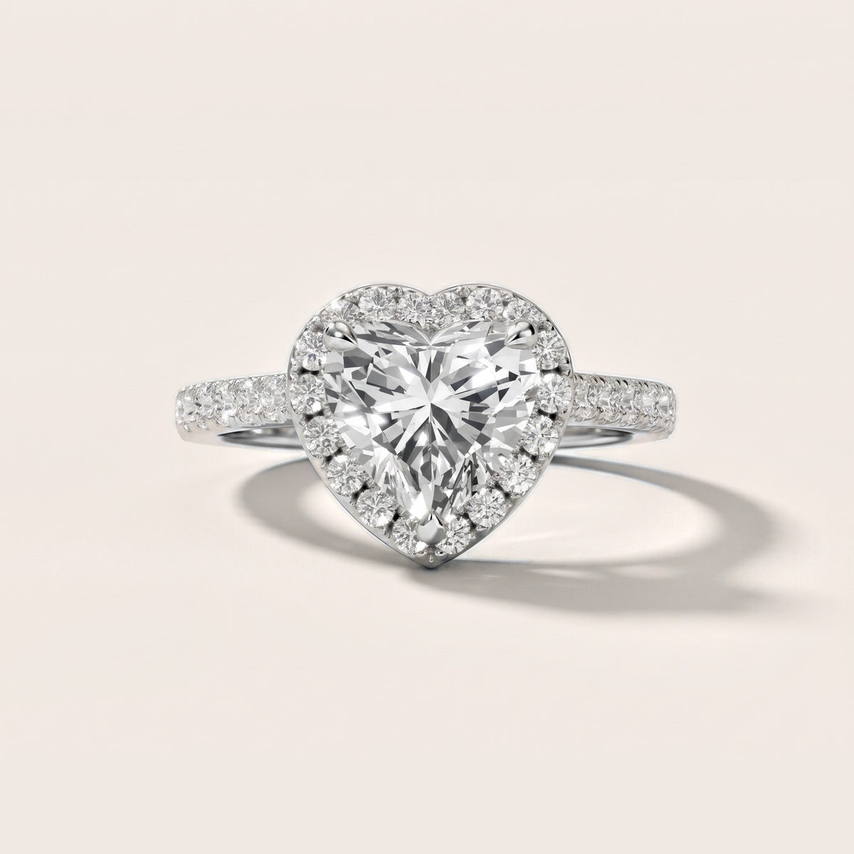Amara Halo Claw Prong Heart Diamond Engagement Ring in White Gold [studio-metal-20261024]