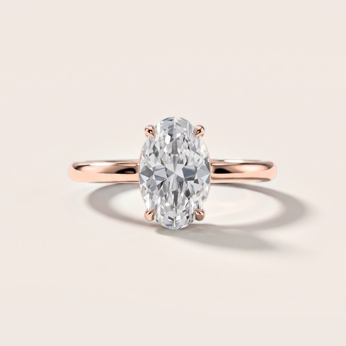 Sadie Cathedral Solitaire Oval Diamond Engagement Ring in Rose Gold [studio-metal-20261024]