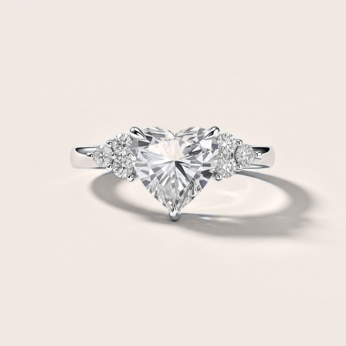 Anya Sidestone Cluster Heart Diamond Engagement Ring in Platinum [studio-metal-20261024]