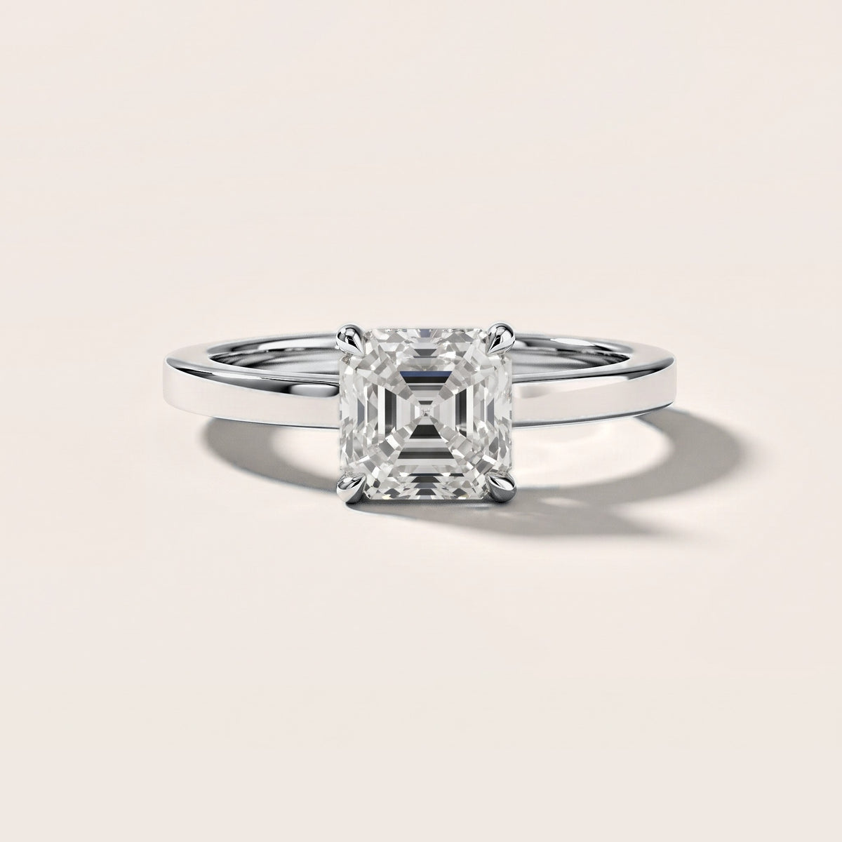 Kaia Solitaire Asscher Diamond Engagement Ring in Platinum [studio-metal-20261024]