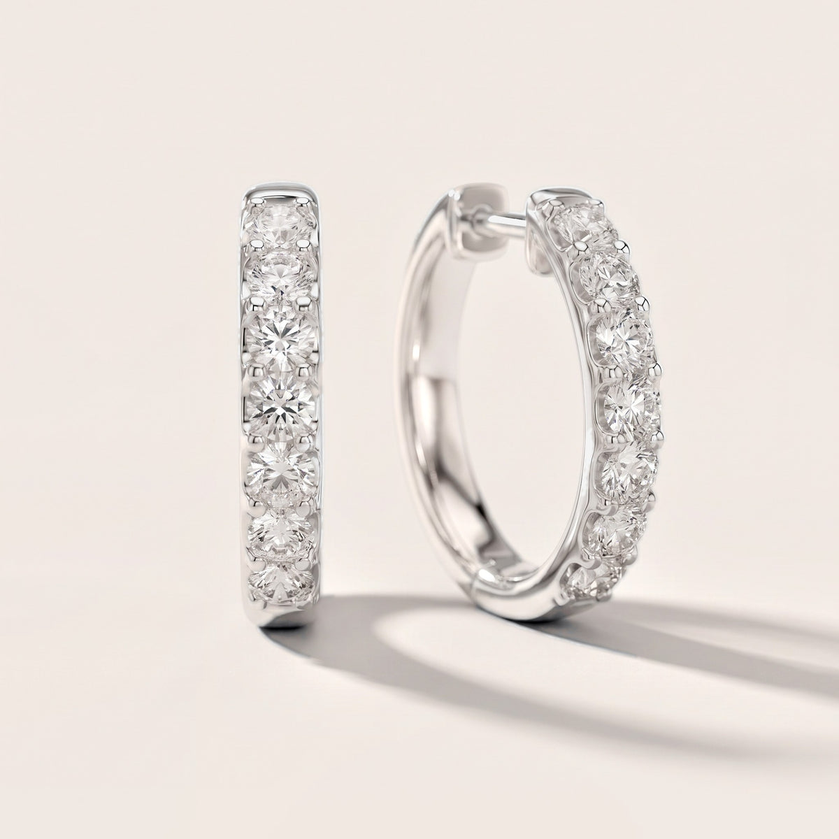 Aria Round Diamond Hoop Earrings in Silver [studio-metal-20261024]