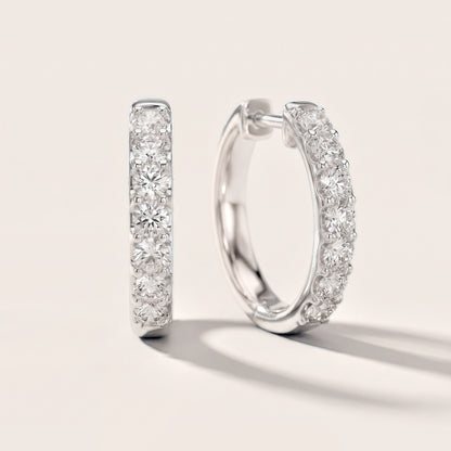 Aria Round Diamond Hoop Earrings in Silver [studio-metal-20261024]