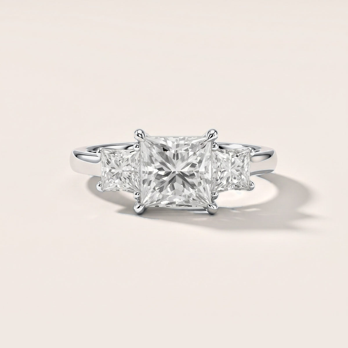 Sienna Three-Stone Princess Diamond Engagement Ring in Silver [studio-metal-20261024]