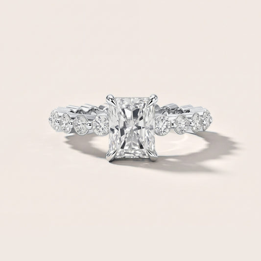 Piper Sidestone Radiant Diamond Engagement Ring in Platinum [studio-metal-20261024]