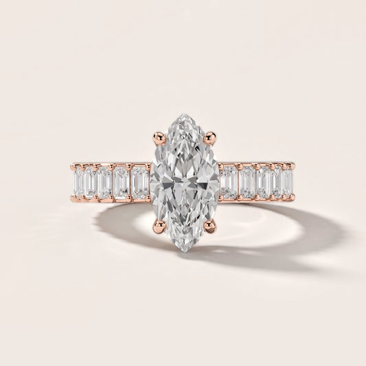 Mallory Shared Prong Marquise Diamond Engagement Ring in Rose Gold [studio-metal-20261024]