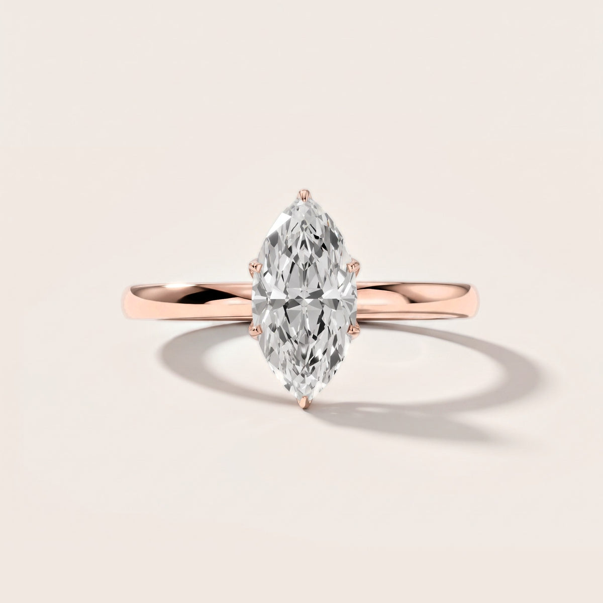 Serena Blossom Marquise Diamond Solitaire Ring in Rose Gold [studio-metal-20261024]
