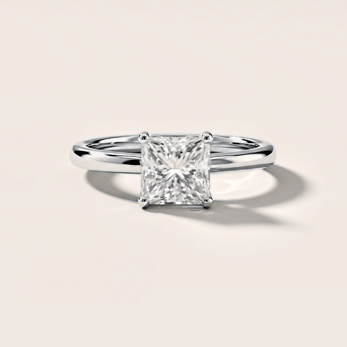 Charlotte Charm Solitaire Princess Diamond Engagement Ring in Platinum [studio-metal-20261024]