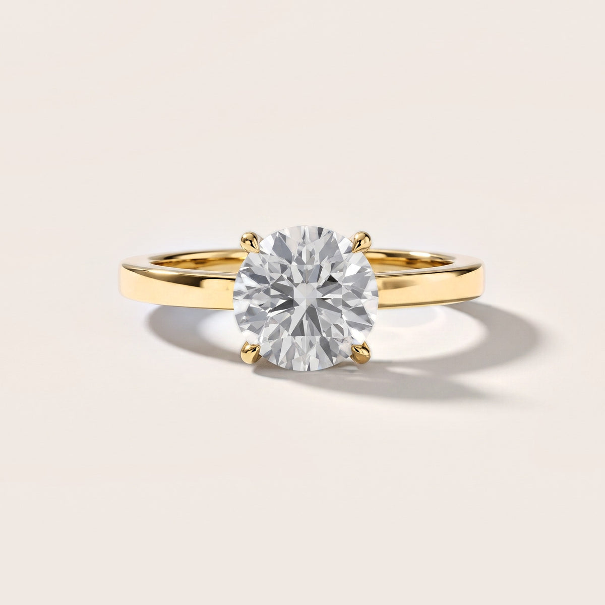 Kaia Solitaire Round Diamond Engagement Ring in Yellow Gold [studio-metal-20261024]