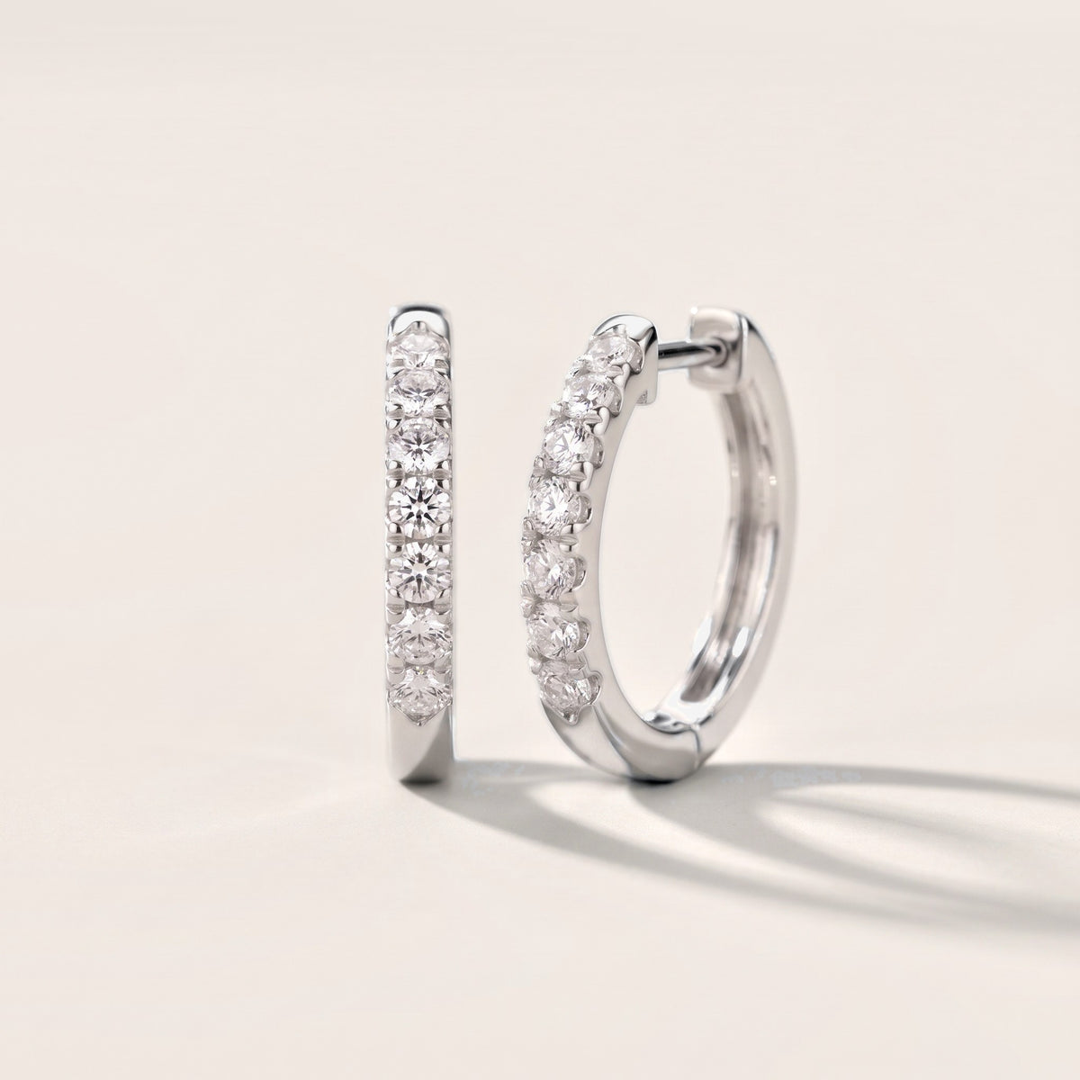 Classic Brilliant Round Diamond Hoop Earrings in White Gold [studio-metal-20261024]