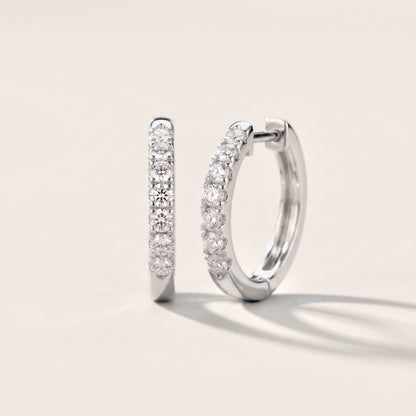 Classic Brilliant Round Diamond Hoop Earrings in White Gold [studio-metal-20261024]