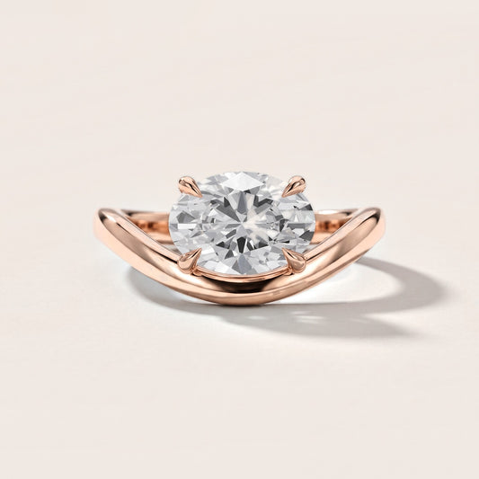 Katherine East-West Bypass Oval Diamond Engagement Ring in Rose Gold [studio-metal-20261024]