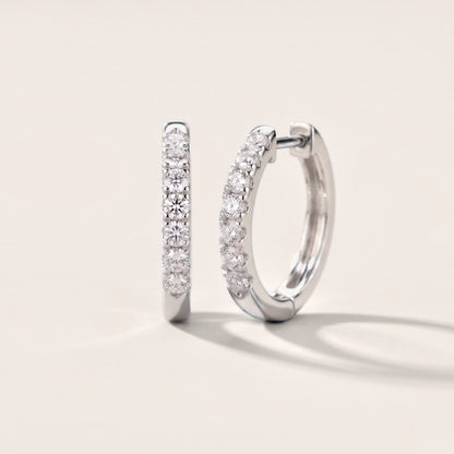 Classic Brilliant Round Diamond Hoop Earrings in Silver [studio-metal-20261024]