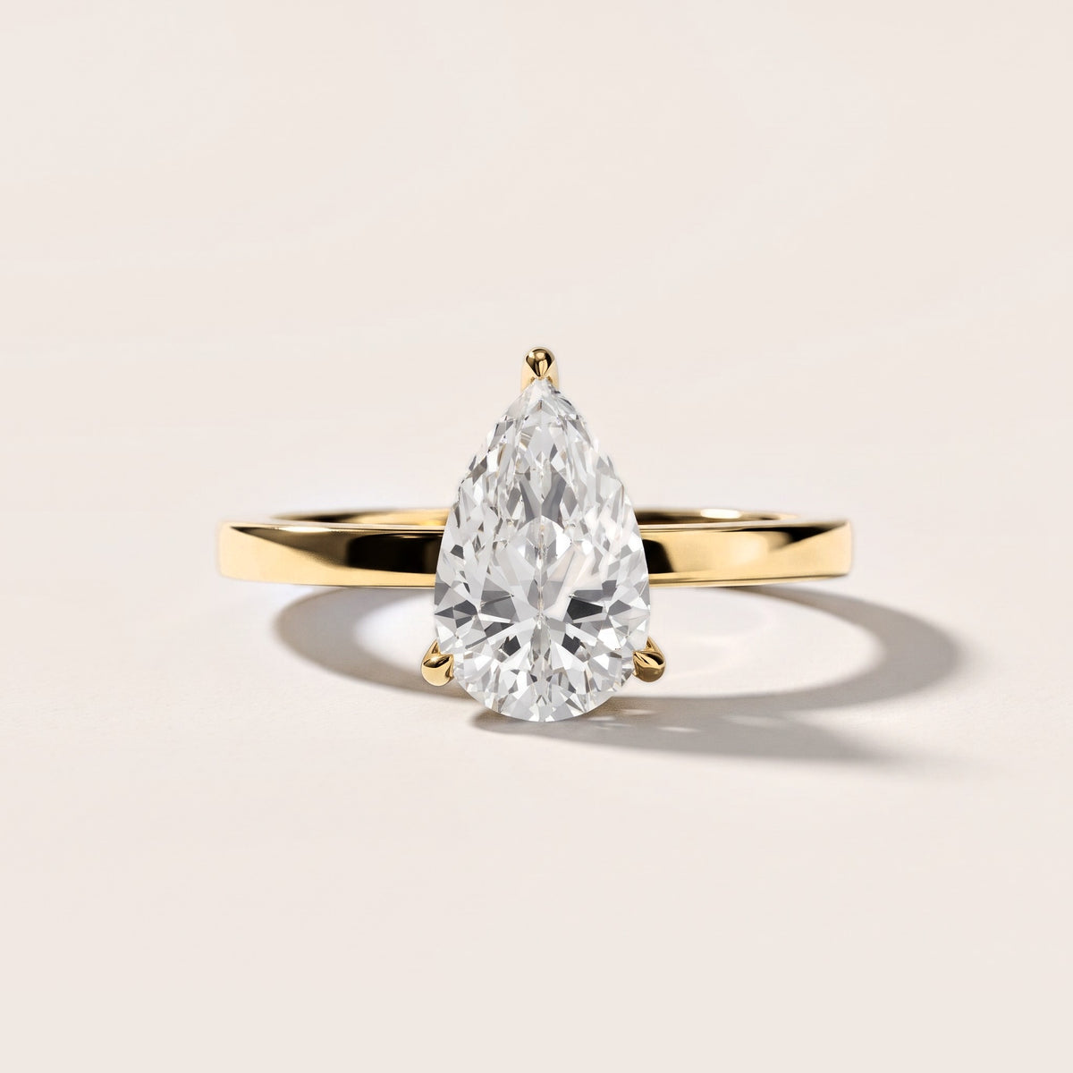 Kaia Solitaire Pear Diamond Engagement Ring in Yellow Gold [studio-metal-20261024]