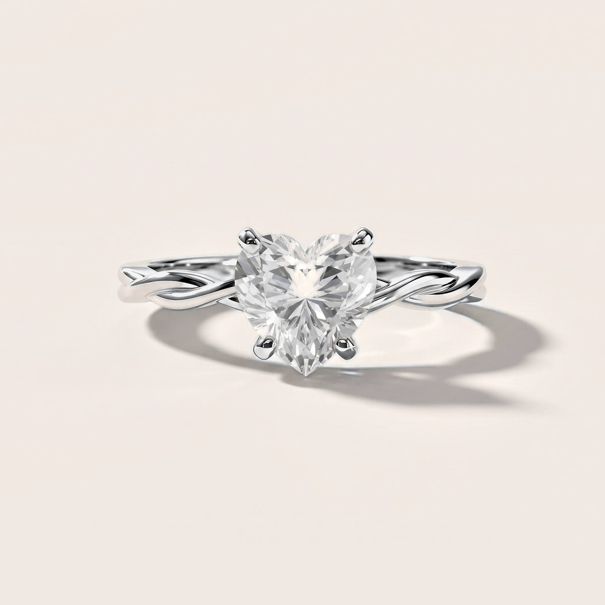 Iris Twist Heart Diamond Engagement Ring in Platinum [studio-metal-20261024]