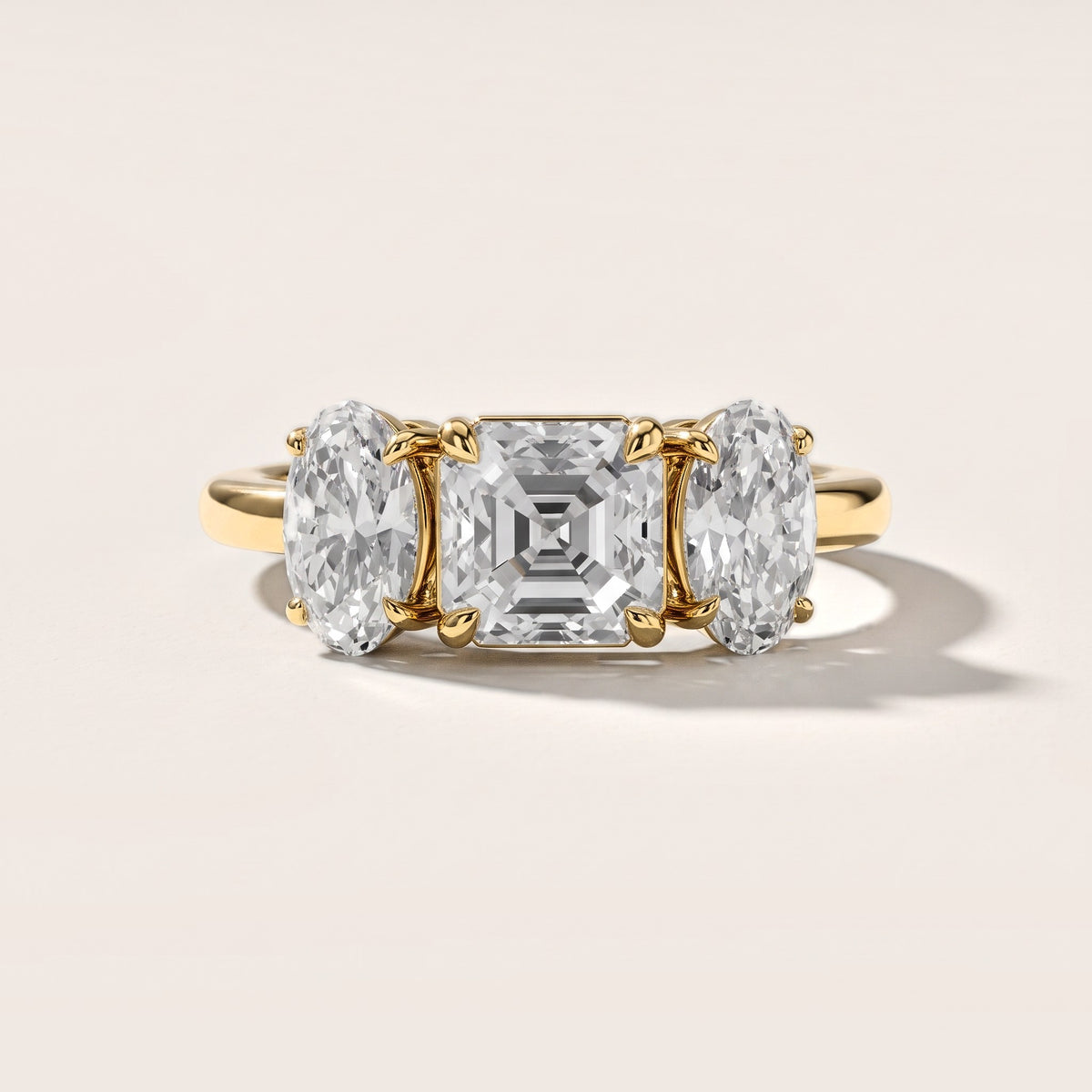 Lila Three-Stone Asscher Diamond Engagement Ring in Yellow Gold [studio-metal-20261024]