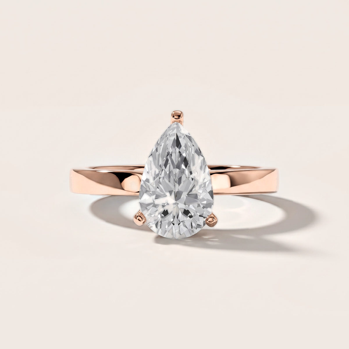 Delia Solitaire Pear Diamond Engagement Ring in Rose Gold [studio-metal-20261024]