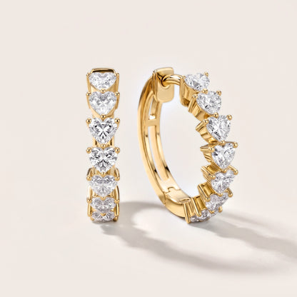 Endless Devotion Heart Diamond Huggie Hoop Earrings in Yellow Gold [studio-metal-20261024]