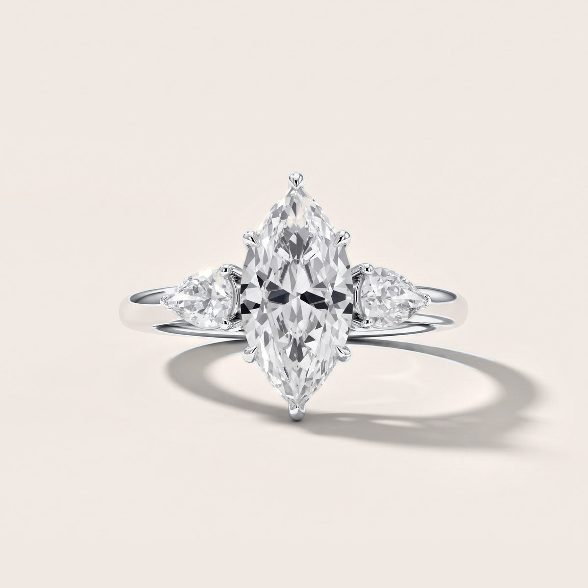 Stella Three-Stone Marquise Diamond Engagement Ring in Silver [studio-metal-20261024]