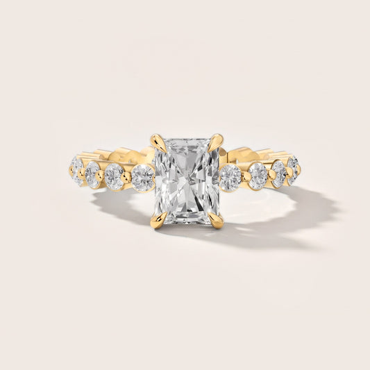 Piper Sidestone Radiant Diamond Engagement Ring in Yellow Gold [studio-metal-20261024]