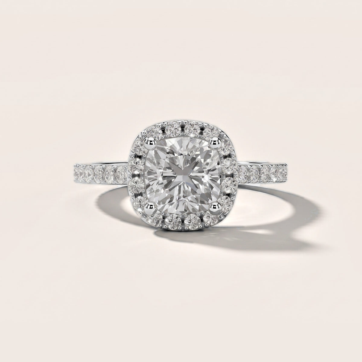 Sophie Halo Pavé Cushion Diamond Engagement Ring in Silver [studio-metal-20261024]