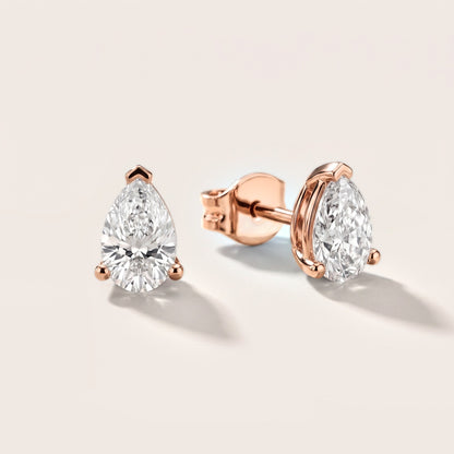 The Freya Pear Diamond Earrings in Rose Gold [studio-metal-20261024]