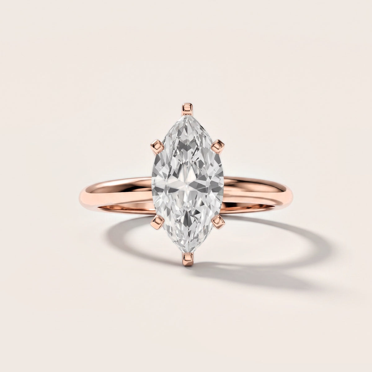 Elena Solitaire Marquise Diamond Engagement Ring in Rose Gold [studio-metal-20261024]