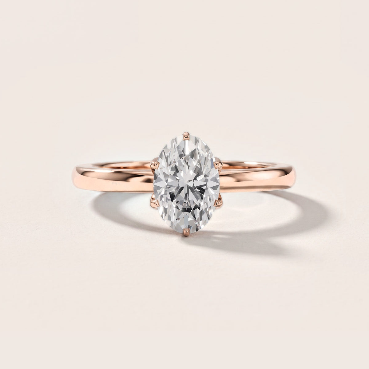 Serena Blossom Solitaire Oval Diamond Engagement Ring in Rose Gold [studio-metal-20261024]