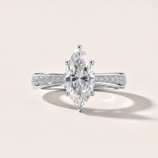 Rhea Sidestone Pavé Marquise Diamond Engagement Ring in Platinum [studio-metal-20261024]