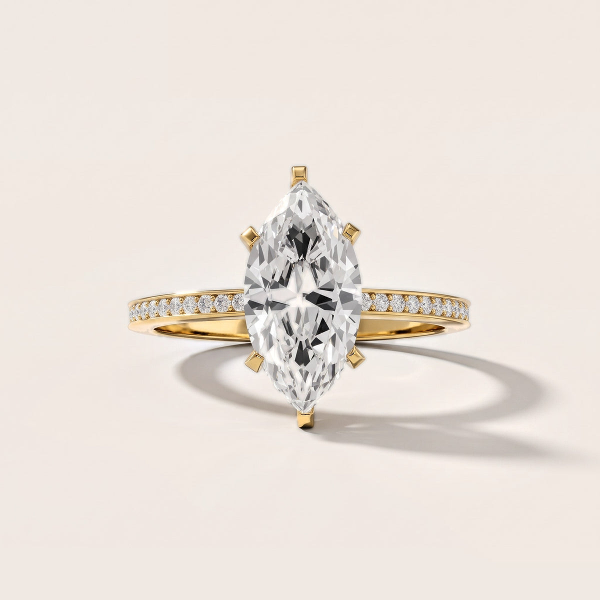 Naia Hidden Halo Marquise Diamond Engagement Ring in Yellow Gold [studio-metal-20261024]
