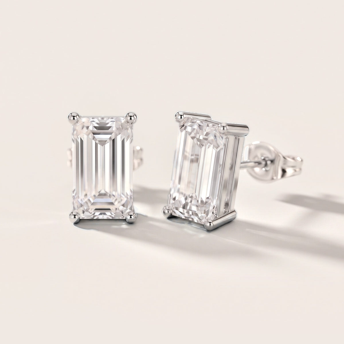 The Sloane Emerald Diamond Earrings in Silver [studio-metal-20261024]