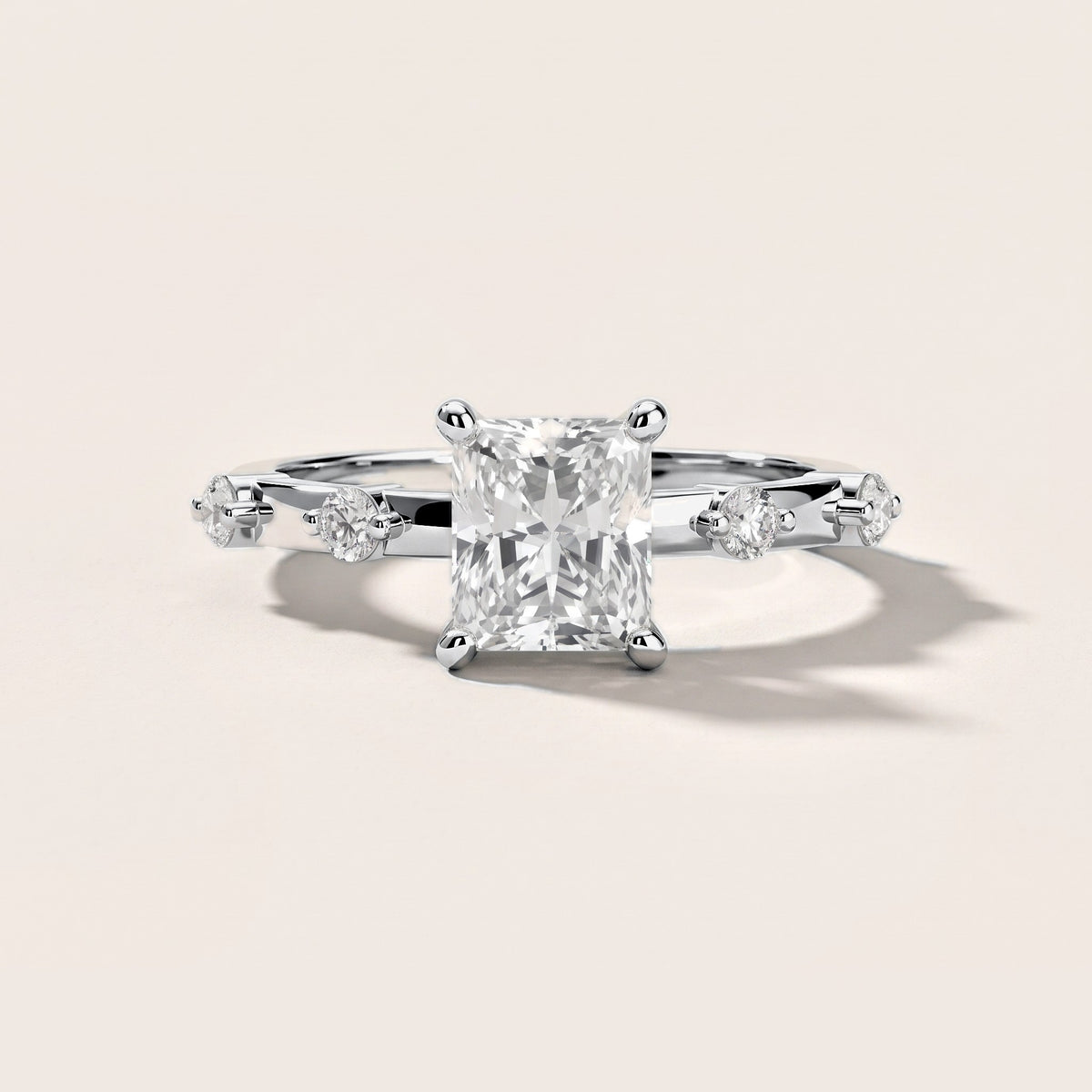 Elena Radiance Radiant Diamond Engagement Ring in White Gold [studio-metal-20261024]