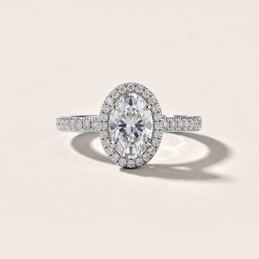 Rosemary Halo Pavé Oval Diamond Engagement Ring in Platinum [studio-metal-20261024]