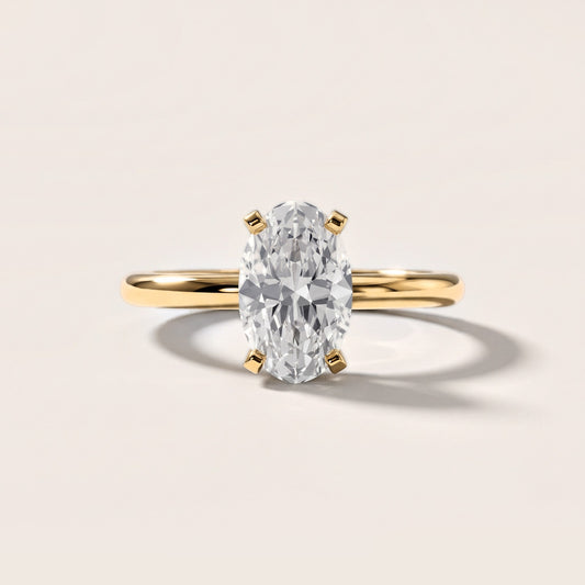 Arabella Six-Prong Solitaire Oval Diamond Engagement Ring in Yellow Gold [studio-metal-20261024]