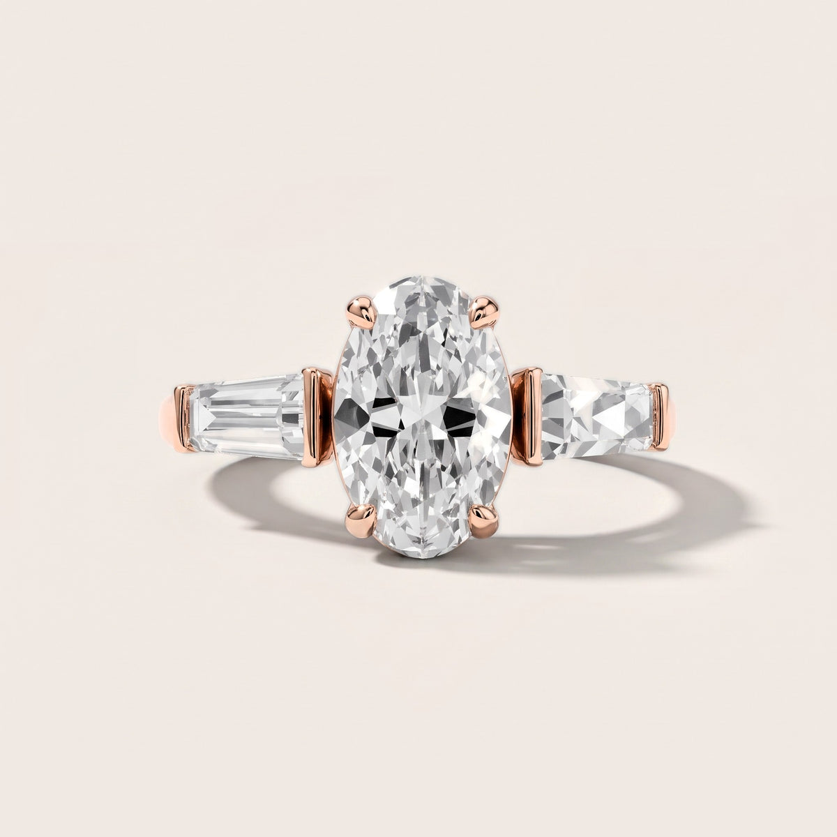 Layla Tapered Baguette Oval Diamond Engagement Ring in Rose Gold [studio-metal-20261024]