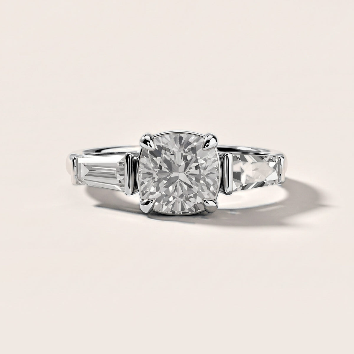 Layla Tapered Baguette Cushion Diamond Engagement Ring in Silver [studio-metal-20261024]