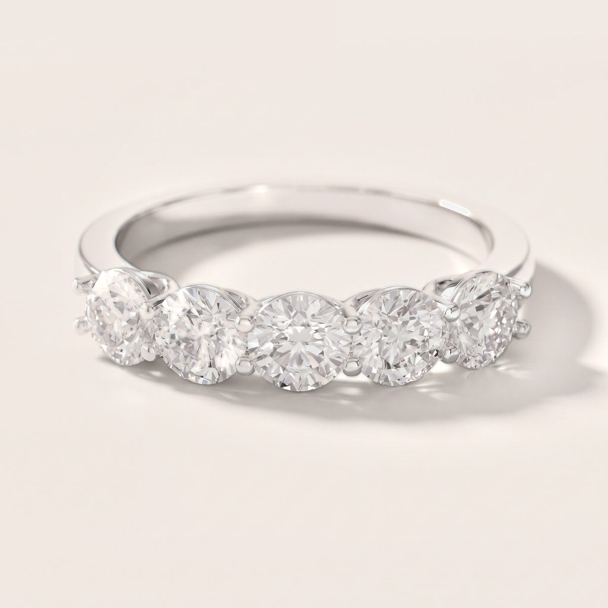 Grace Five-Stone Round Diamond Five-Stone Ring in Platinum [studio-metal-20261024]