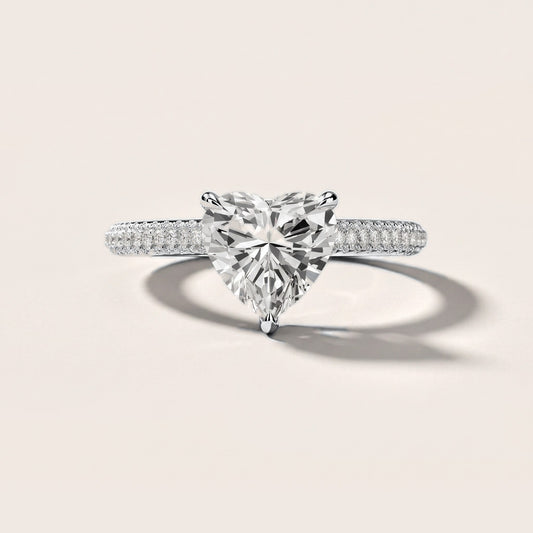 Elisa Hidden Halo Pavé Heart Diamond Engagement Ring in White Gold [studio-metal-20261024]