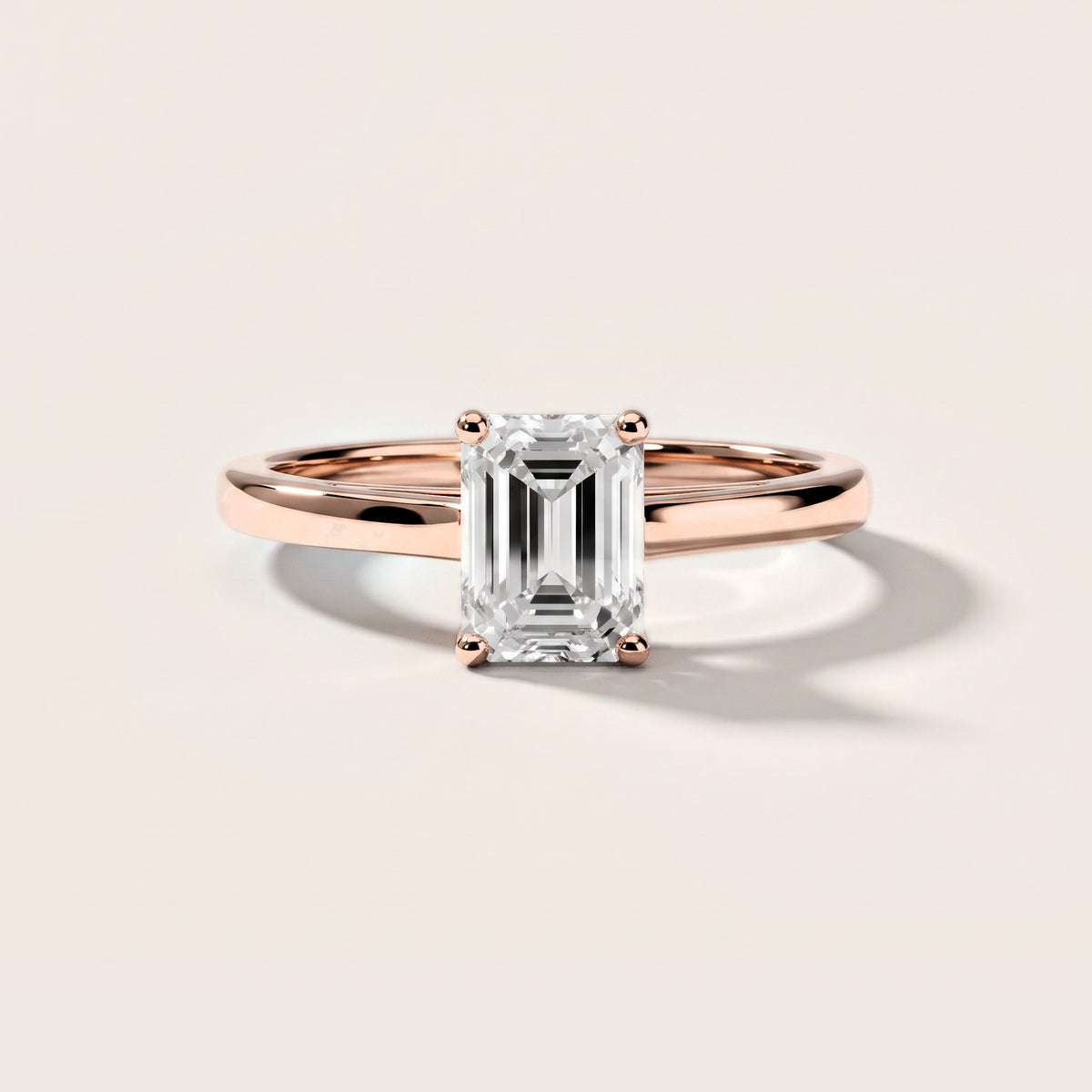 Iris Vintage Emerald Diamond Engagement Ring in Rose Gold [studio-metal-20261024]