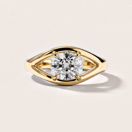 Madeleine Split Shank Cushion Diamond Engagement Ring in Yellow Gold [studio-metal-20261024]