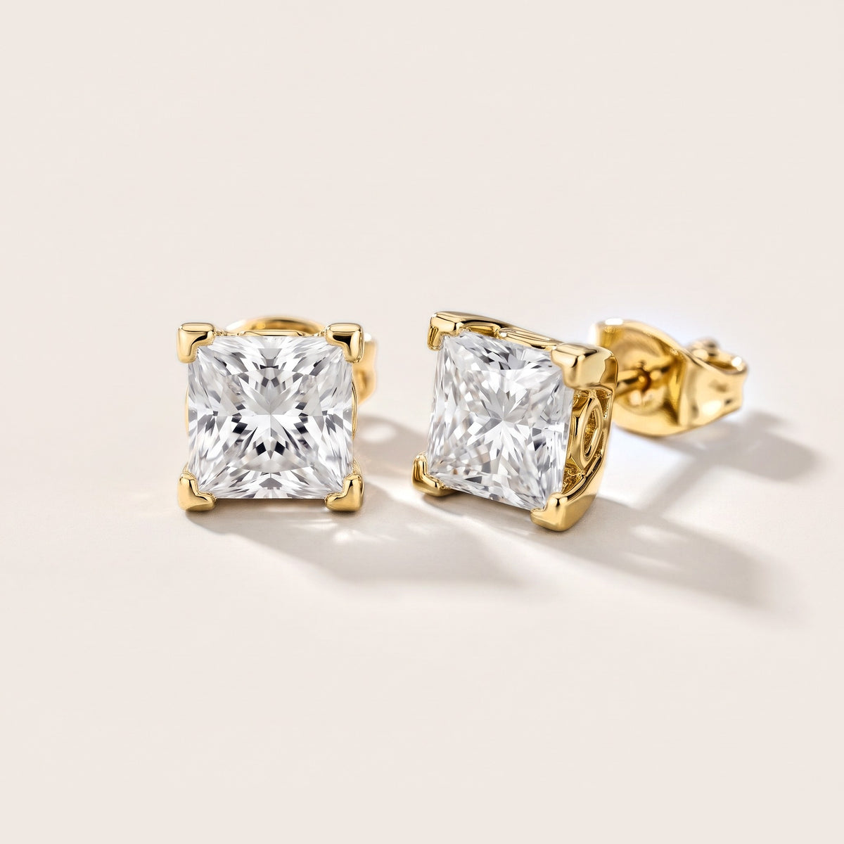 The Lumina Princess Diamond Earrings in Yellow Gold [studio-metal-20261024]