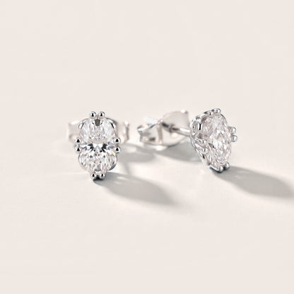 The Aurelia Oval Diamond Earrings in Silver [studio-metal-20261024]
