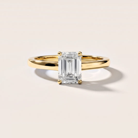 Iris Vintage Emerald Diamond Engagement Ring in Yellow Gold [studio-metal-20261024]