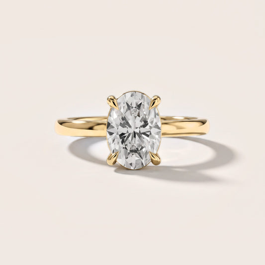 Cassandra Claw Prong Solitaire Oval Diamond Engagement Ring in Yellow Gold [studio-metal-20261024]