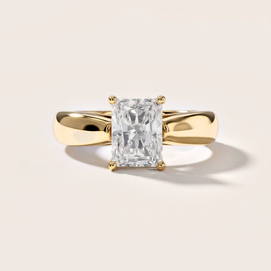 Talia Solitaire Twist Radiant Diamond Engagement Ring in Yellow Gold [studio-metal-20261024]